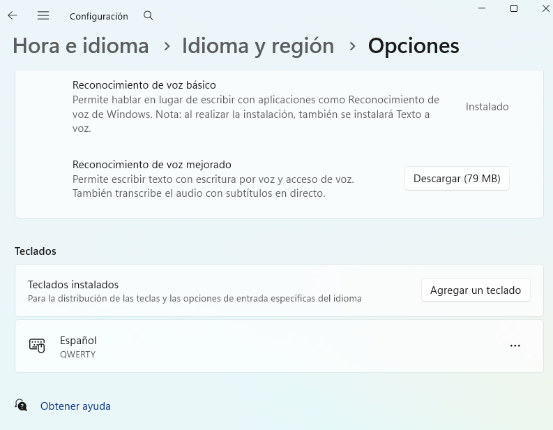 Agregar o quitar distribuciones de teclado en Windows 11