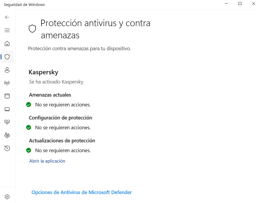Que antivirus está activado en WIndows 11