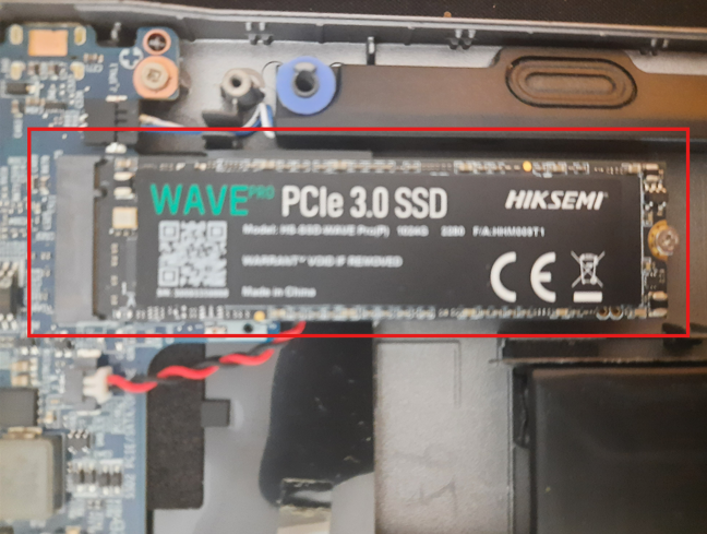 Ranura M.2 para SSD NVMe en placa base de PC