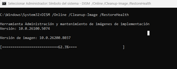 Restaurar imagen de Windows desde CMD