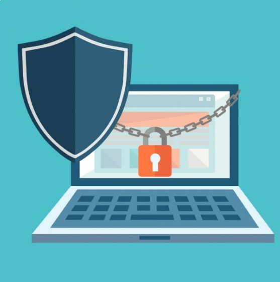 Windows protegido con icono de seguridad y backup completado