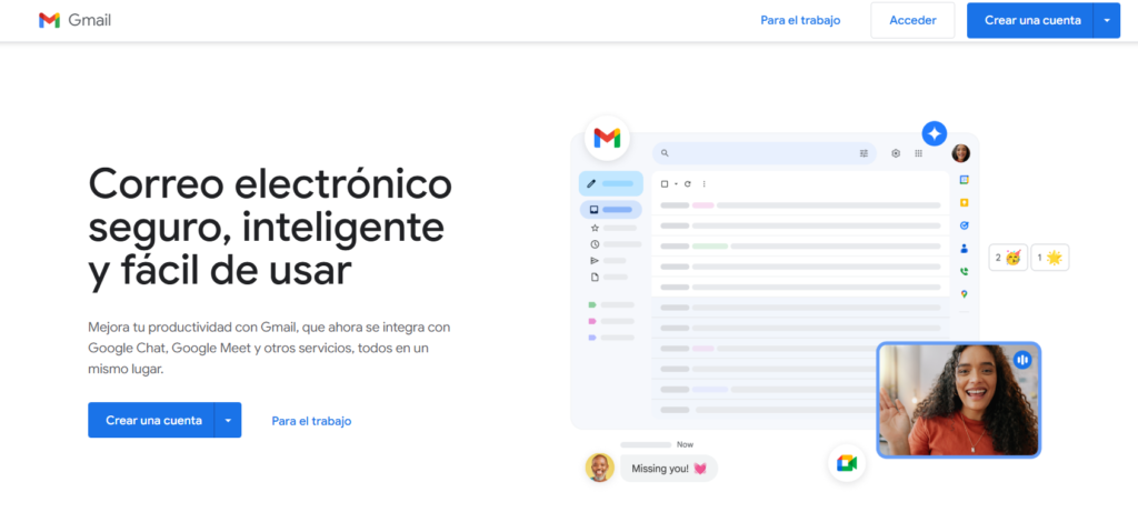 Formulario de nombre y apellidos para crear cuenta de gmail