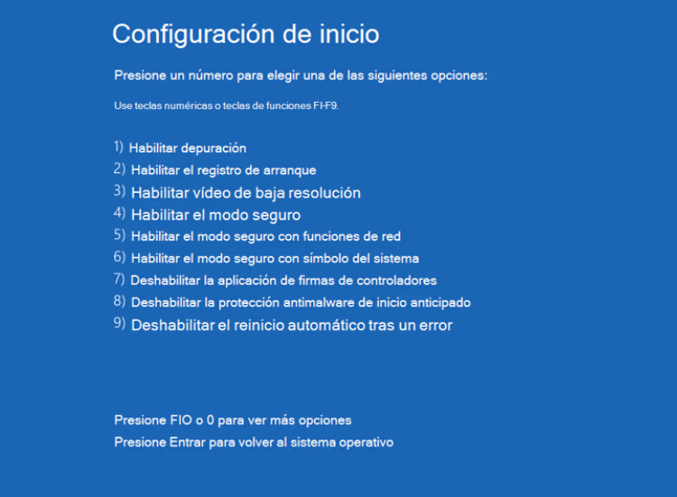 Entrar en el Menú Configuración de inicio de WIndows 11